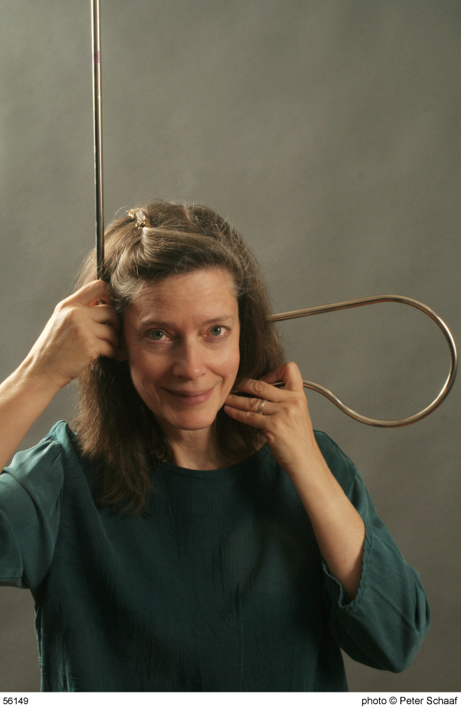 Elizabeth Brown, composer (w/ theremin ears)